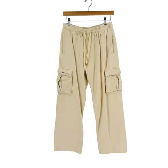 Drmers Club Oversized Sand Baggy Cargo Pants Elastic Drawstring Waist Size M - Picture 1 of 8